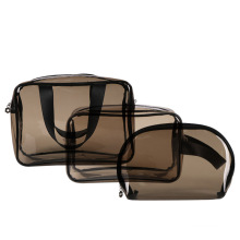 Wholesale Transparent Bag Fashion Traveling Cosmetic Bag PVC Clear Toiletry Bag Set